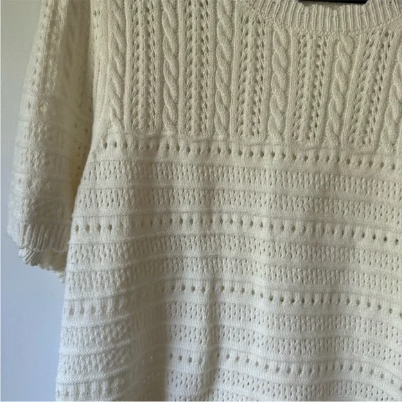 ❤️🔥Draper James - Ivory Short Sleeve Sweater - XL - Picture 6 of 6